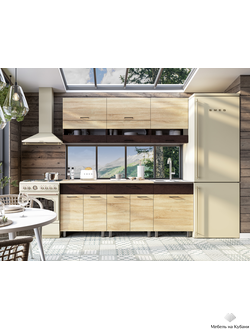 Мари 2,0 м кухонный гарнитур Сонома/Венге