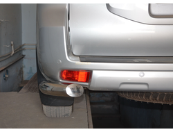 Защита заднего бампера угловая малая d76 для Toyota Land Cruiser Prado 150 (2017-...)