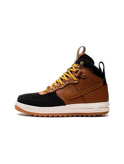 Nike Lunar Force 1 Duckboot Brown с мехом