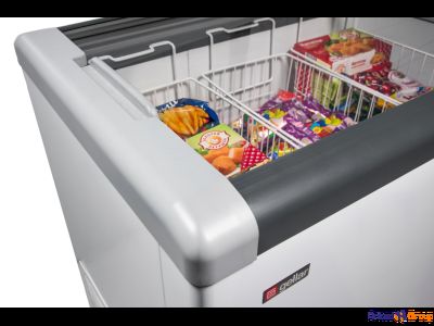 Ларь морозильный GELLAR FG 350 C прямое стекло (серый)