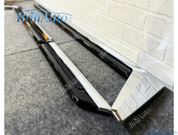 Молдинги Lexus LX600 LX500d на двери черные, хром