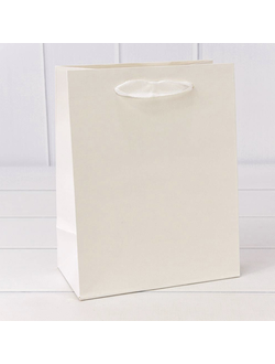 Пакет подарочный с веревочной ручкой (белый), 180*100*230мм