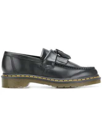 Лоферы Dr.Martens с бахромой черные