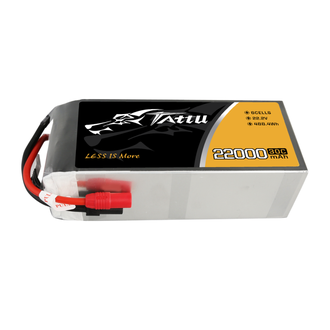 TATTU 22000MAH 22.2V 30C 6S1P LIPO BATTERY PACK WITH AS150+XT150 PLUG