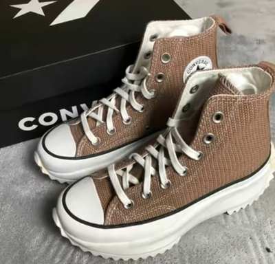 Фото в живую высокие Кеды Converse Run Star Hike 171090C