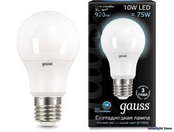 Gauss LED A60 10w 840 E27