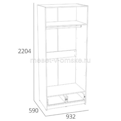 Шкаф для одежды Оттавия - 011.80