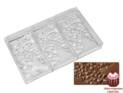 Форма для шоколада FRAGMENT 3 ячейки, поликарбонат