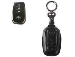 чёрный чехол для ключа toyota camry v55, v80, land cruiser 200, 300