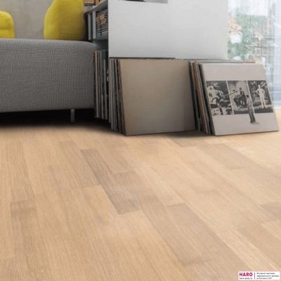 Паркетная доска Haro Дуб Пуро Белый Эксквизит 531686 3-пол масло
