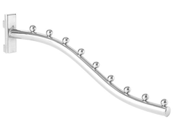 2208 Кронштейн волнообразный хром 9 шариков L=400 мм для системы Базис/Canalina/Global