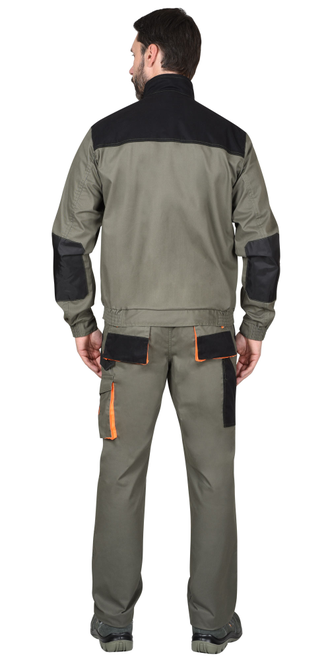 Куртка "СИРИУС-МАНХЕТТЕН" короткая, оливковая с оранжевым и черным