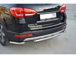 Защита заднего бампера "уголки" d53 для Haval H6 (2017-)