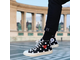 Кеды Converse Comme des Garcons (Конверс Ком де Гарсон) черные высокие в горошек