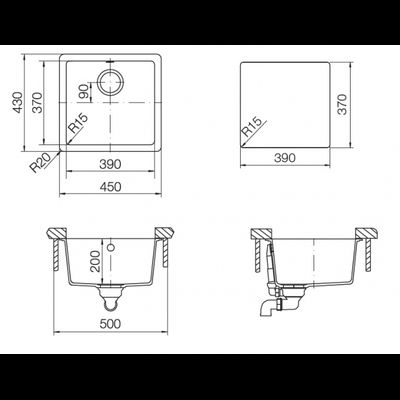 Мойка Schock QUADRO 50U