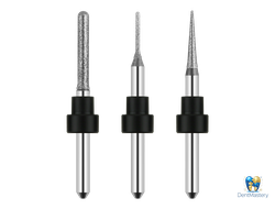 Фрезы для обработки стеклокерамики диаметром 0.6 мм, 1.0 мм и 2.5 мм, совместимые со станками Roland — высокоточная фрезеровка CAD/CAM реставраций
