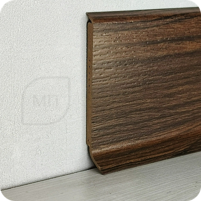 Напольный плинтус из Вспененного ПВХ HSL Dollken высота 80мм, толщина 5мм. цвет нуссбаумантик