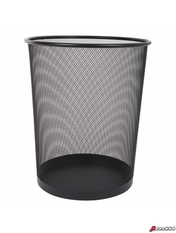 Корзина для бумаг БОЛЬШАЯ, 20 л, металлическая, черная, BRAUBERG «Germanium». 231956