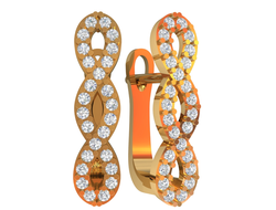 Серьги золотые 585 пробы. Артикул: СЦ-578