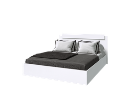 ЛДСП Кровать ЭКО 1,4 Белый гладкий