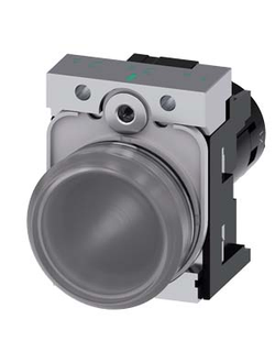 3SU1251-6AB70-1AA0 СВЕТОВОЙ ИНДИКАТОР КОМПАКТНЫЙ, 22MM, КРУГЛ., МЕТАЛЛ, РАССЕИВАТЕЛЬ ПРОЗРАЧНЫЙ МАТОВЫЙ, С ДЕРЖАТЕЛЕМ, НОМ. НАПРЯЖЕНИЕ 24В АС/DC