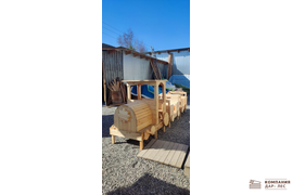 Паровозик детский игровой, уличный. Размер 3500*1000