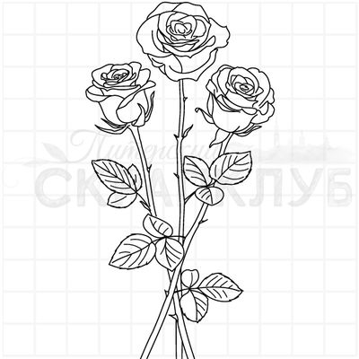 штамп с цветами