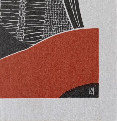 "Со святым Георгием" линогравюра Шмаринов А.Д. 1972 год