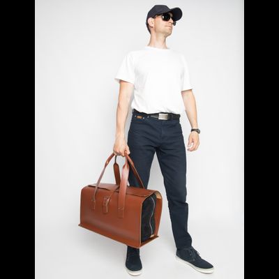 Кожаная дорожная сумка Gavardo Premium red (арт. 
4043-53)