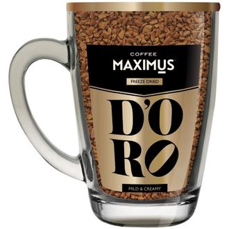 Кофе сублимированный в стеклянной кружке DORO ТМ Maximus 70 г