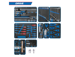 Набор инструментов 251 предмет, "DRIVE", для тележки, 10 ложементов KING TONY 934-251MRVD