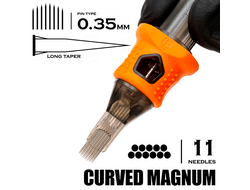 11 CMLT/0.35 Curved Magnum Long Taper - "INKin EZ tattoo"