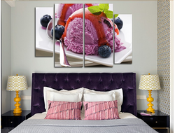 Модульная картина "Нежный десерт"