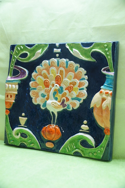 Павлин (фасадный изразец)