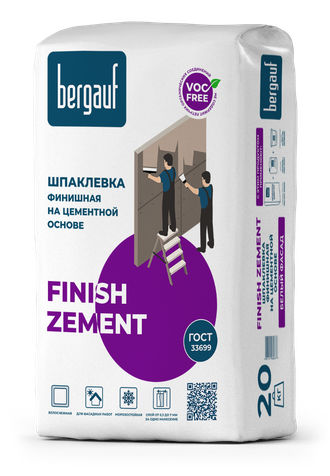 Шпатлевка Bergauf Finish Zement финишная (20кг/м)