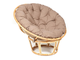 КРЕСЛО PAPASAN ECO P115-1/SP STD c подушкой, ремешками натуральный, экошерсть коричневый