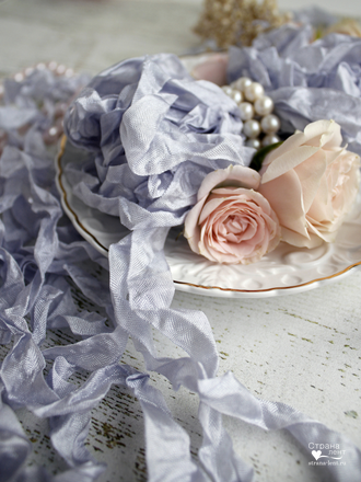 Шебби лента Пыльная сирень в интернет магазине Страна лент детали