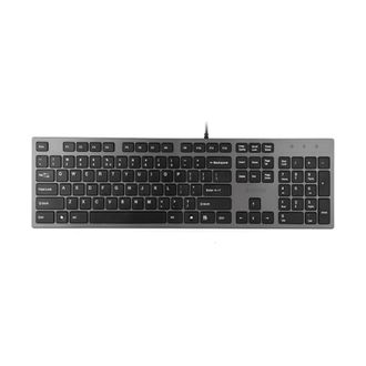 Клавиатура A4 KV-300H slim, серый/черный