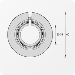 Обвод для труб универсальный Идеал 25-34 мм. 001 Белый