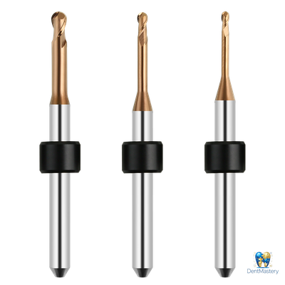 Фрезы XTCERA для обработки титана и кобальт-хрома (Ti/CoCr) — диаметры 1.5, 2.0, 3.0 мм | CAD/CAM инструменты для металлообработки