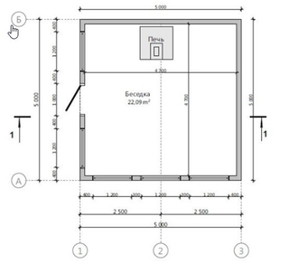 Одноэтажная каркасная баня 25м² (SK30)