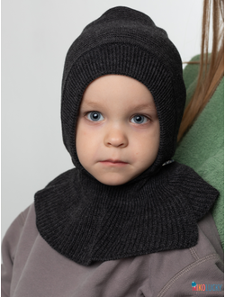 Шапка-шлем 24201-01 х/б подклад, темно-серый 44-46