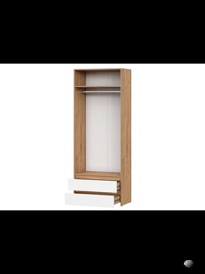 Некст Шкаф 2-створчатый Дуб Золотой / Белая шагрень