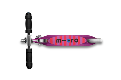 Самокат Micro Sprite Сиреневые полоски LED