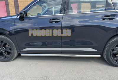 Защита штатного порога труба d60 для CheryExeed VX (2022-...)