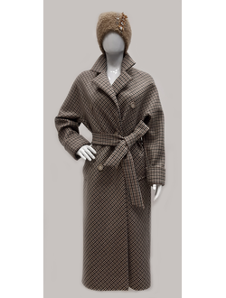 Женское пальто с узором гусиная лапка фото пальто Арти Мода