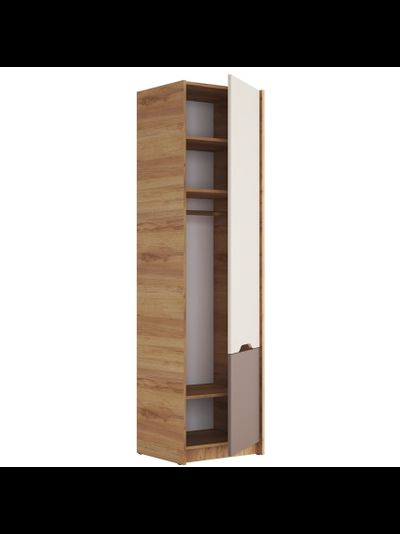 Rich Шкаф ШК-001 Дуб Крафт золотой - Миндаль/Глиняный серый