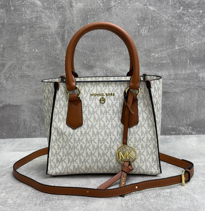 Сумка Michael Kors Kris Logo Satchel White