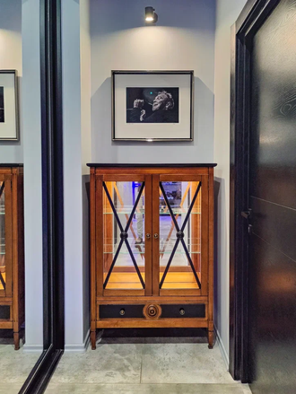 Витрина-бар с подсветкой.