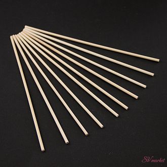 Палочки деревянные для леденцов, h=20 см, d=3 мм, 10 шт.